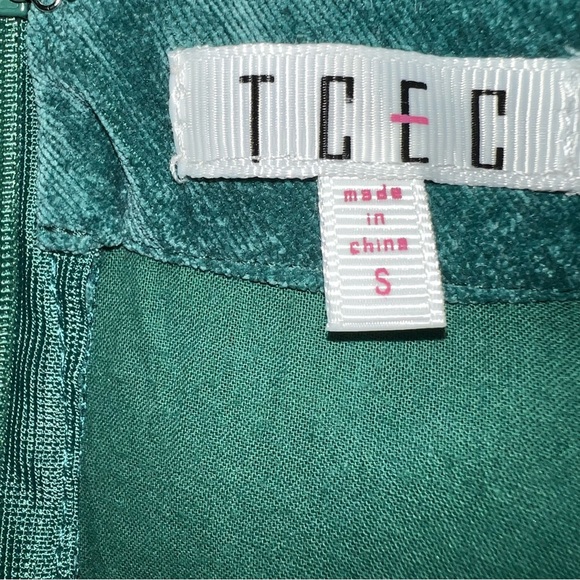 TCEC Deep Teal Velvet Dress Size Small - Picture 4 of 9